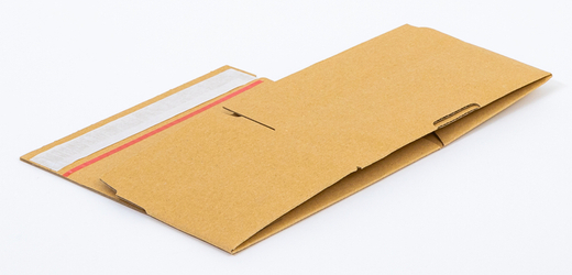 Karton fasonowy z paskiem klejowym i tasiemką zrywającą 200x120x80mm 3W B 320g/m2 Szary Paleta 4500 szt.