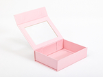 Różowe pudełko magnetyczne z okienkiem 203x152x55 mm 1 szt.