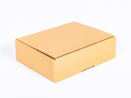 Karton fasonowy z paskiem klejowym i tasiemką zrywającą 250x200x80mm 3W B 380g/m2 Szary Paleta 1920 szt.