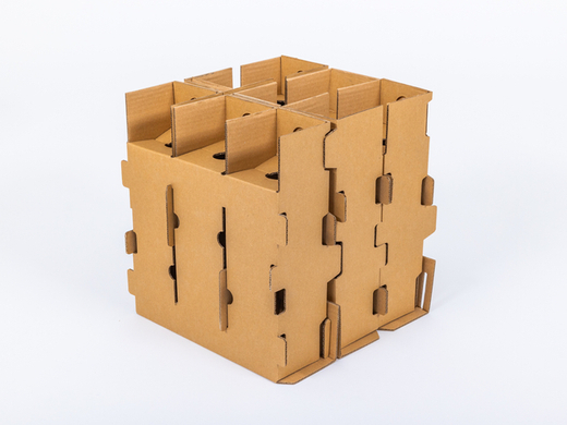Karton na 9 butelek wina z wkładką 353x342x370mm 5W EB 580g/m2 Szary 1 szt.