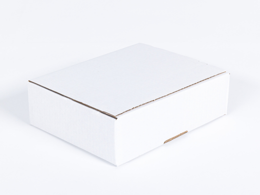 Karton fasonowy z paskiem klejowym i tasiemką zrywającą 250x200x80mm 3W B 360g/m2 Biały Komplet 20 szt.