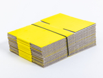 Żółty karton klapowy 200x150x100mm 3W B 405g/m2 Komplet 20 szt.