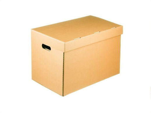 Karton na segregatory z uchwytami 500x305x325mm 3W B 460g/m2 Szary Paczka 30 szt.