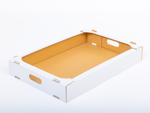 Karton na pączki 600x400x85mm wew. 3W B 380g/m2 Biały Zestaw palet 7000 szt.