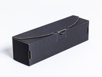 Czarny karton ozdobny na 1 butelkę wina 318x85x87mm 4W FE 450g/m² Paleta 1200 szt.