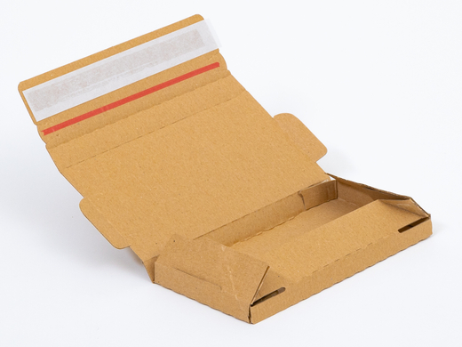 Karton fasonowy z paskiem klejowym i tasiemką zrywającą 200x100x20mm 3W E 310g/m2 Szary Komplet 20 szt.