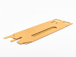 Brązowy karton ozdobny z rączką na 1 butelkę wina 92x92x334 mm 4W FE 450g/m² Komplet 10 szt.
