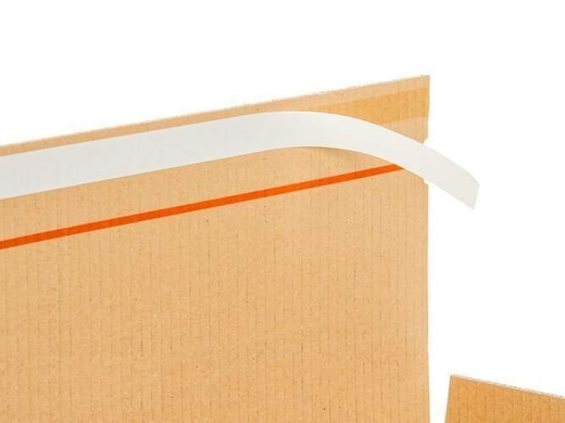 Karton fasonowy z paskiem klejowym i tasiemką zrywającą 250x150x80mm 3W B 320g/m2 Szary Zestaw palet 13000 szt.