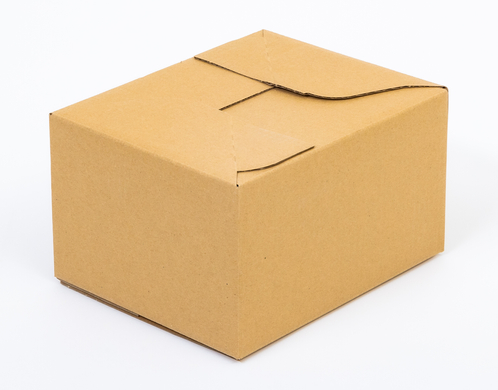 Karton fasonowy z paskiem klejowym i tasiemką zrywającą 250x200x150mm 3W B 320g/m2 Szary Paleta 1620 szt.