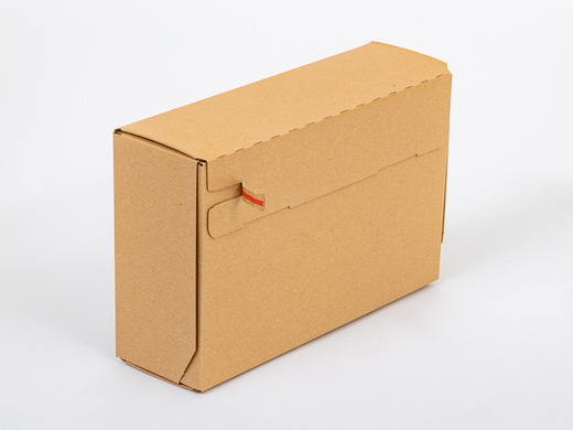 Karton fasonowy z podwójnym paskiem klejowym i tasiemką zrywającą 350x250x80mm 3W E 340g/m2 Szary Paleta 2100 szt.