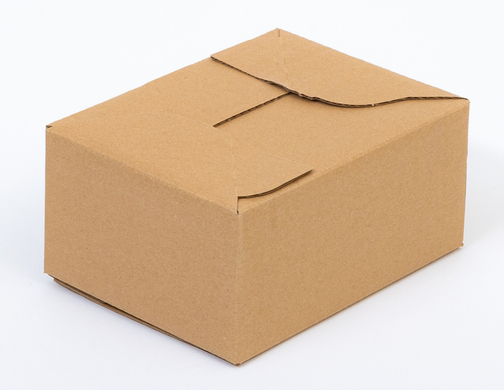 Karton fasonowy z paskiem klejowym i tasiemką zrywającą 200x150x100mm 3W B 380g/m2 Szary Paleta 2600 szt.