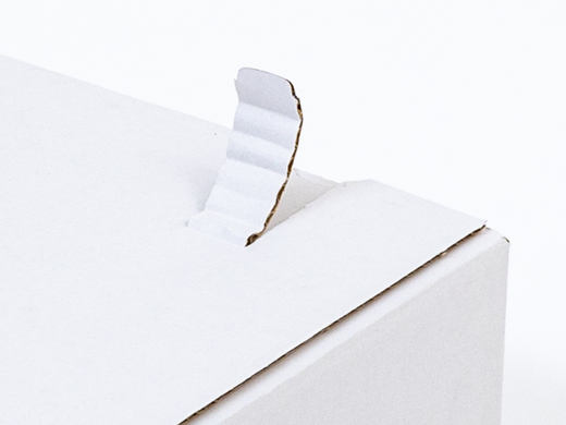 Karton fasonowy z paskiem klejowym i tasiemką zrywającą 300x200x100mm 3W B 360g/m2 Biały Komplet 20 szt.