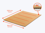 Przekładka tekturowa 1200x800mm 5W BC 710g/m2 Szara Komplet 10 szt.