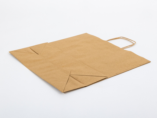 Torba papierowa z uchwytem skręcanym 400x180x390mm Brązowa Paleta 2400 szt.