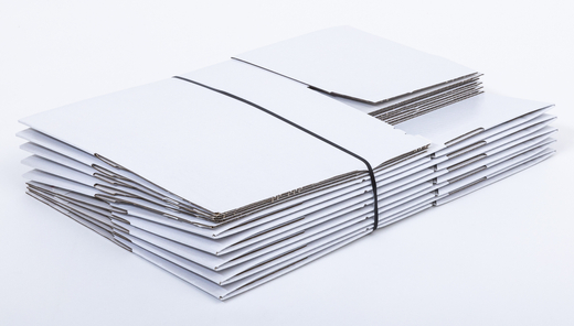 Karton fasonowy z paskiem klejowym i tasiemką zrywającą 200x200x80mm 3W B 380g/m2 Biały-Biały Komplet 20 szt.