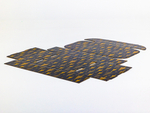 Czarny karton świąteczny fasonowy złoty nadruk choinki 305x270x110mm 3W B 490g/m2 Komplet 10 szt.