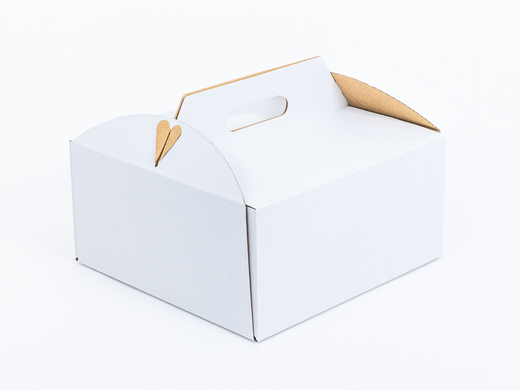 Opakowanie na ciasta i torty 300x300x150mm 3W E 400g/m2 Biały Paleta 1100 szt.