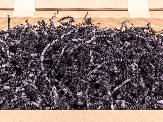 Wypełniacz do paczek PakPak papierowy ekologiczny ozdobny Czarny / Karton 1kg - Paleta 84 kartony