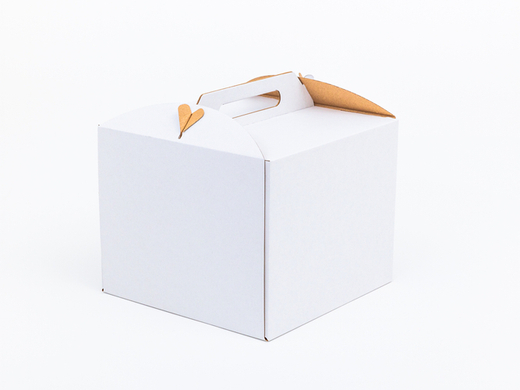 Opakowanie kartonowe na ciasta i torty 305x305x250 mm 3W E 400g/m² Białe Paleta 1100 szt.