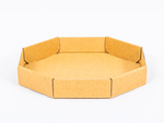 Brązowe pudełko heksagon karbowane z wieczkiem 250x250x70mm wew. 4W FE 450g/m2 Komplet 10 szt.