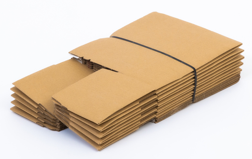 Karton fasonowy z paskiem klejowym i tasiemką zrywającą 250x150x80mm 3W B 380g/m2 Szary Komplet 20 szt.