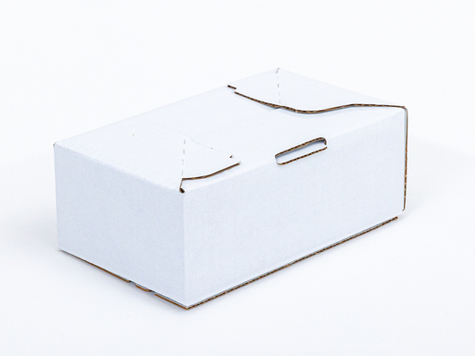 Karton fasonowy z paskiem klejowym i tasiemką zrywającą 200x120x80mm 3W B 490g/m2 Biały-Biały Paleta 4320 szt.