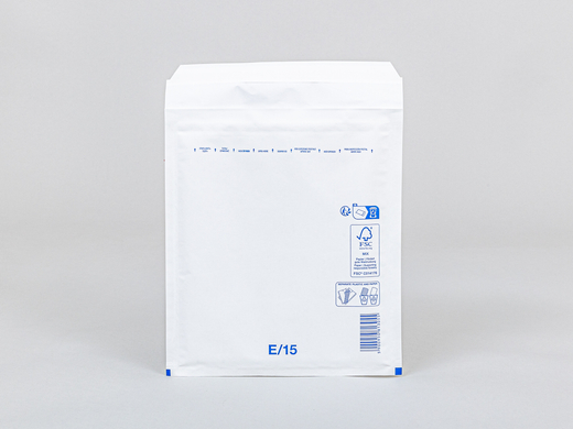 Koperty bąbelkowe białe E15 VP 240x275mm Komplet 100 szt.