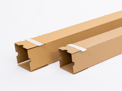 Tuba tekturowa teleskopowa z paskiem klejowym 100x100x(1000-2000)mm 3W B 440g/m2 Szara FSC Mix Komplet 10 szt.