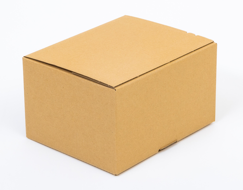 Karton fasonowy z paskiem klejowym i tasiemką zrywającą 250x200x150mm 3W B 320g/m2 Szary Paleta 1620 szt.