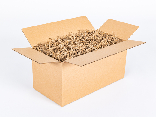 Wypełniacz do paczek Eko Kraft papierowy ekologiczny ozdobny wiórki Naturalny / Brązowy - Karton 1kg