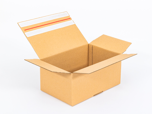 Karton fasonowy z paskiem klejowym i tasiemką zrywającą 300x200x150mm 3W B 320g/m2 Szary Zestaw palet 3960 szt.