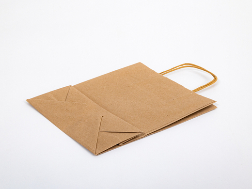 Torba papierowa z uchwytem skręcanym 180x80x225mm Brązowa Paczka 1000 szt.