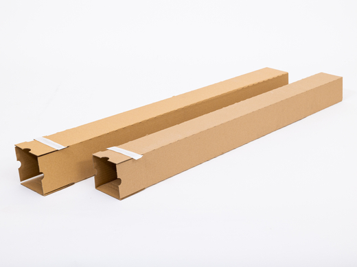 Tuba tekturowa teleskopowa z paskiem klejowym 100x100x(1000-2000)mm 3W B 440g/m2 Szara Paleta 1080 szt.