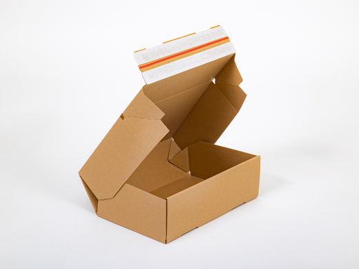 Karton fasonowy z podwójnym paskiem klejowym i tasiemką zrywającą 350x250x80mm 3W E 340g/m2 Szary Komplet 40 szt.