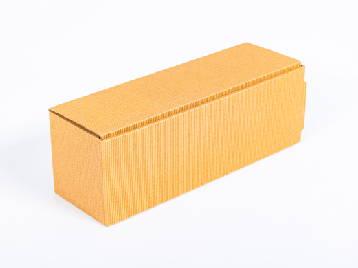 Brązowy karton ozdobny na 1 butelkę wina 322x107x110 mm 4W FE 450g/m² Paczka 200 szt.