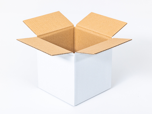 Karton klapowy 150x150x150mm wew. 3W B 360g/m2 Biały Zestaw palet 12240 szt.