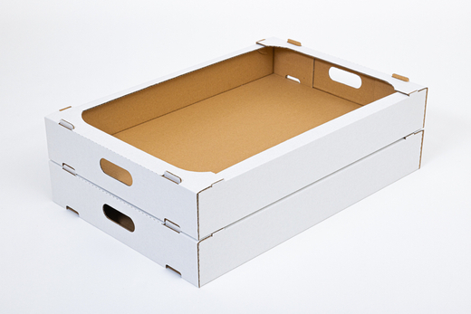 Karton na pączki 600x400x85mm wew. 3W B 380g/m2 Biały Paczka 120 szt.