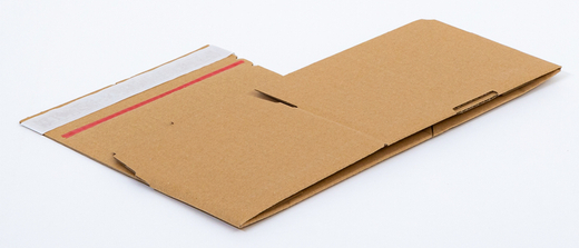 Karton fasonowy z paskiem klejowym i tasiemką zrywającą 200x150x100mm 3W B 380g/m2 Szary Paleta 2600 szt.