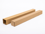 Tuba tekturowa teleskopowa z paskiem klejowym 100x100x(1000-2000)mm 3W B 440g/m2 Szara Paleta 1300 szt.