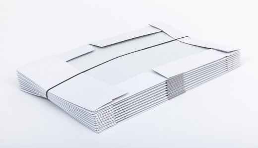 Karton fasonowy z paskiem klejowym i tasiemką zrywającą 400x300x80mm 3W E 390g/m2 Biały-Biały Komplet 20 szt.