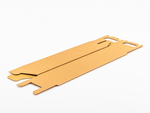 Brązowy karton ozdobny z rączką na 1 butelkę wina 92x92x334 mm 4W FE 450g/m² Komplet 10 szt.