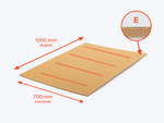 Przekładka tekturowa 1000x700mm 3W E 380g/m2 Szara Komplet 10 szt.