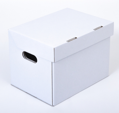 Karton na segregatory z uchwytami 500x305x325mm 3W B 400g/m2 Biały-Biały Zestaw palet 2100 szt.