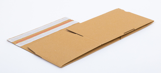 Karton fasonowy z paskiem klejowym i tasiemką zrywającą 300x200x100mm 3W B 320g/m2 Szary Paleta 1760 szt.