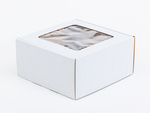 Białe pudełko ozdobne z okienkiem 200x200x100mm wew. 3W E 400g/m2 1 szt.