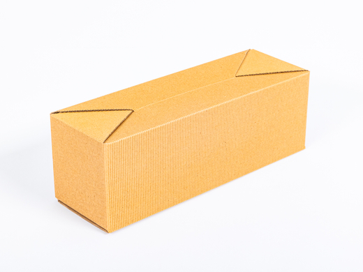 Brązowy karton ozdobny na 1 butelkę wina 322x107x110 mm 4W FE 450g/m² Paczka 200 szt.