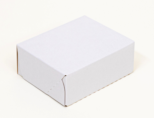 Karton fasonowy z paskiem klejowym i tasiemką zrywającą 160x120x50mm 3W E 350g/m2 Biały Paczka 800 szt.
