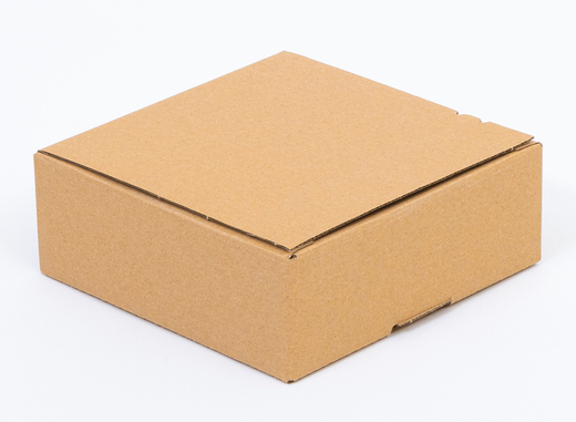 Karton fasonowy z paskiem klejowym i tasiemką zrywającą 200x200x80mm 3W B 380g/m2 Szary Paleta 1440 szt.