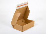 Karton fasonowy z podwójnym paskiem klejowym i tasiemką zrywającą 300x200x100mm 3W E 340g/m2 Szary Zestaw palet 9120 szt.