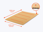 Przekładka tekturowa 1200x1000mm 3W C 530g/m2 Szara Komplet 10 szt.